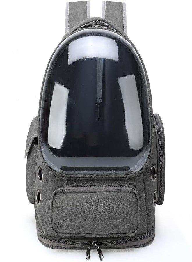 ZIBUYU® Cat Bag Carrier Backpack, Bubble Transparent Window Cat House for Adult&Puppy Pet with Space Capsule Ventilated Design Portable Multi-Pocket for Traveling/Hiking/Camping/Outdoors (Grey) - Image 1
